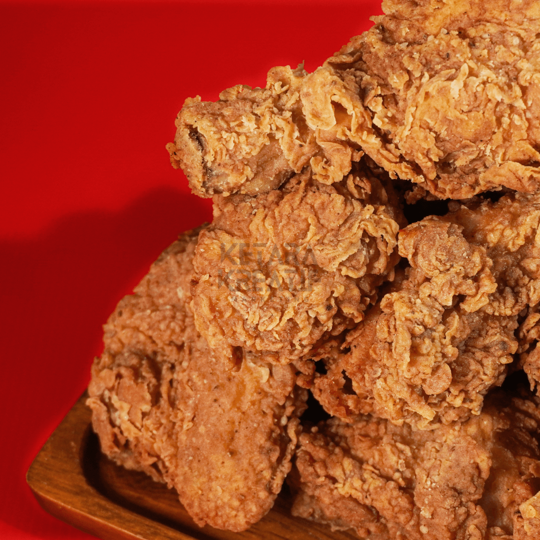 Product photoshoot fried chicken close-up