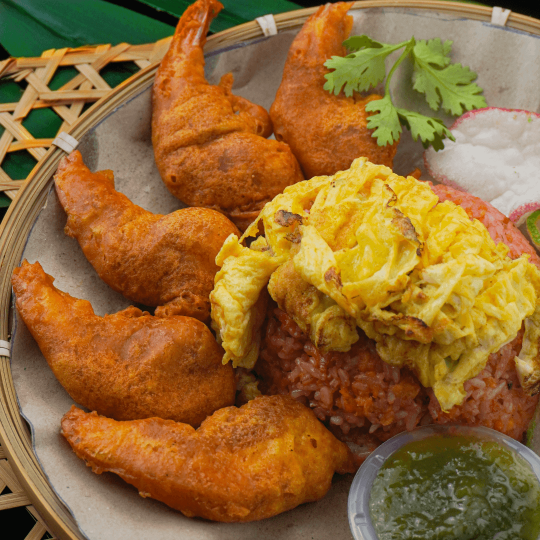 Product photoshoot nasi with fried chicken